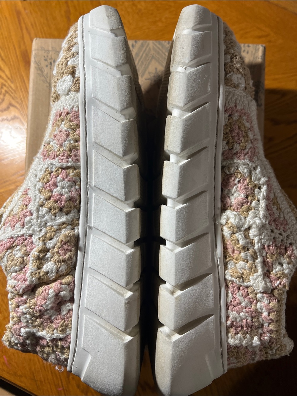 Free People Crochet Knit Catch Me if You Can Platform Sneakers - Picture 4 of 6